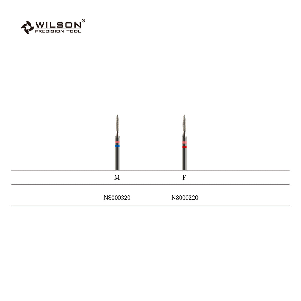 1,8 mm Flammenförmige Naturdiamant Bit