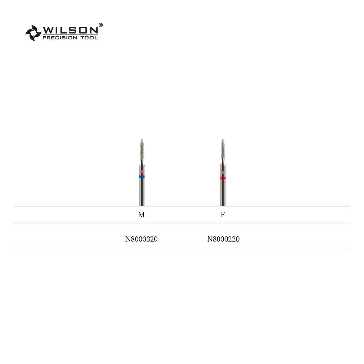 1,8 mm Flammenförmige Naturdiamant Bit