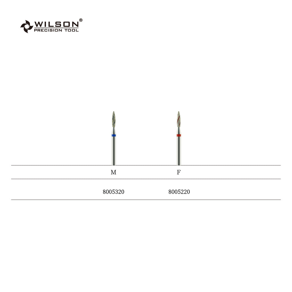 1,8 mm Flammenförmige Diamant Bit mit Kühlrippe