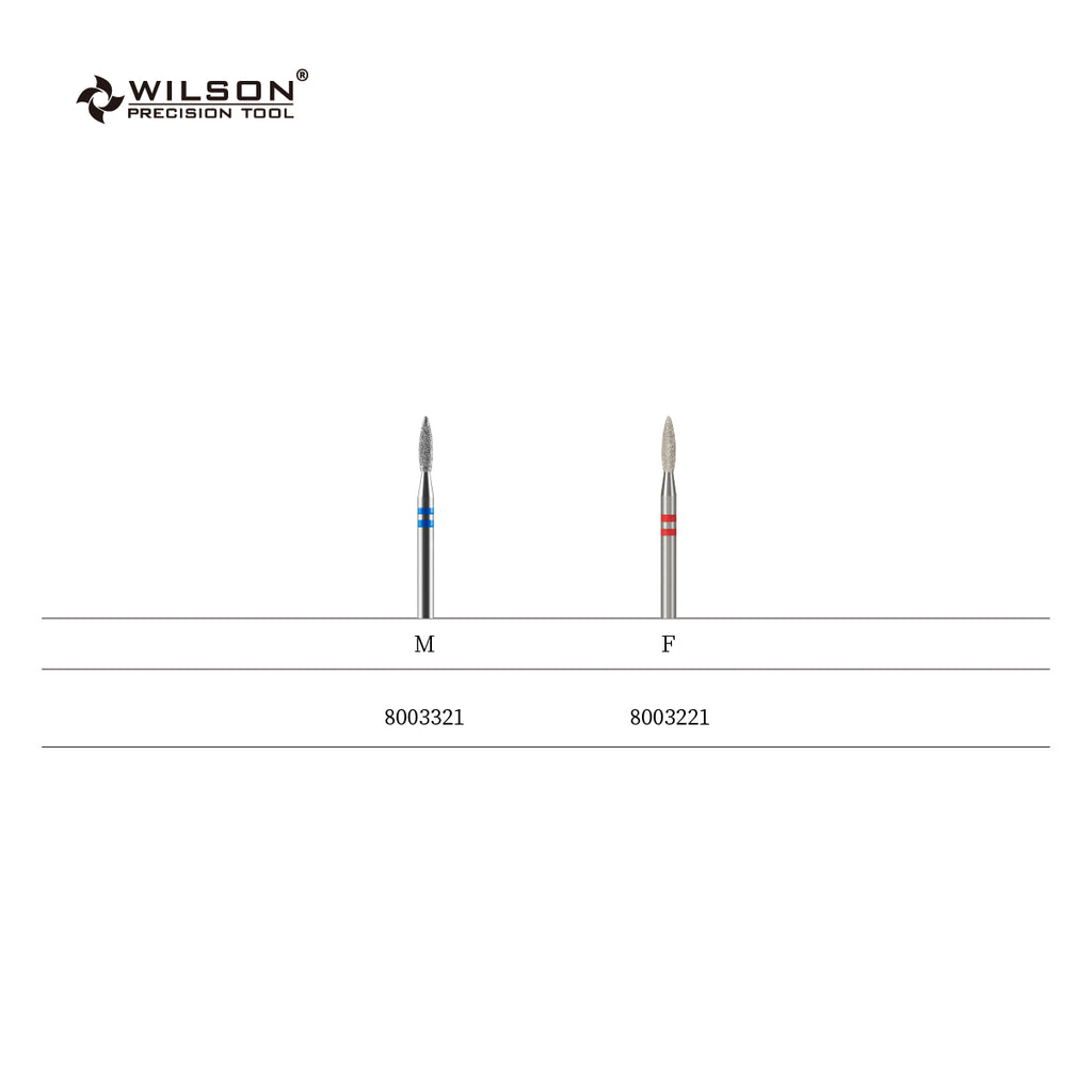 2,1 mm Flammenförmige Diamant Pro Bit