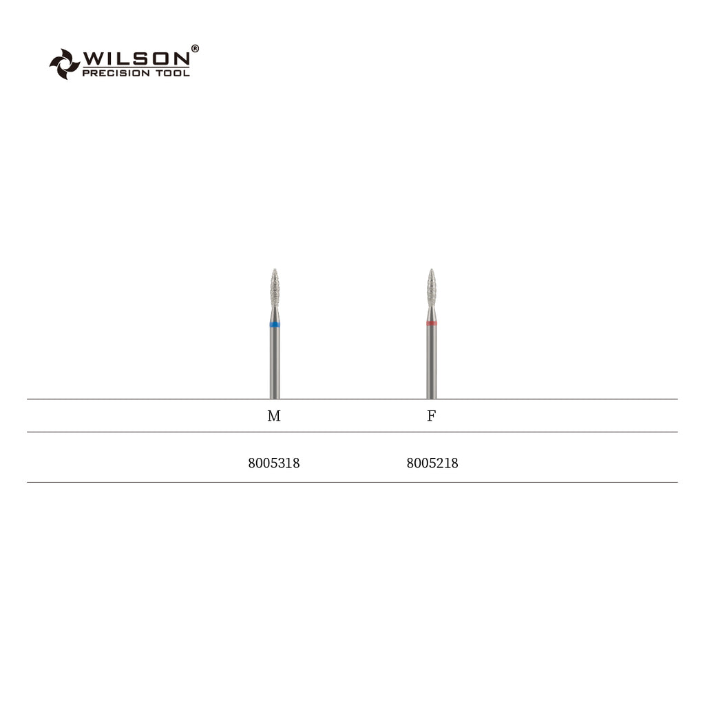 2,1 mm Flammenförmige Diamant Bit mit Kühlrippe