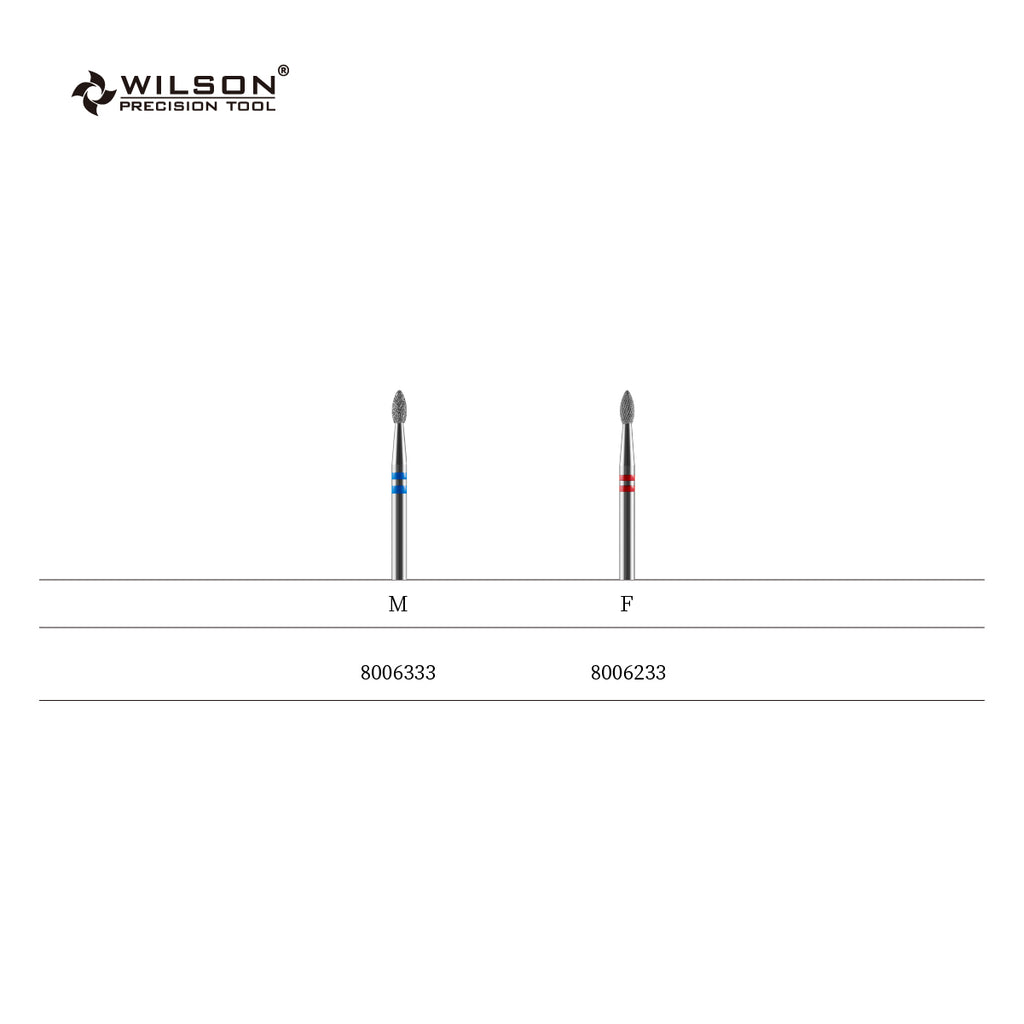 2,3 mm Kleine flammenförmige Diamant Pro Bit