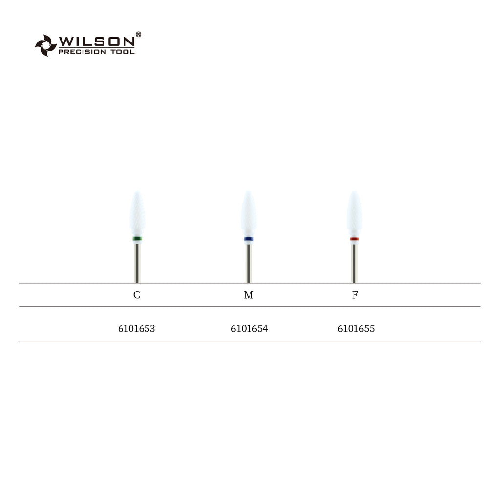 6,0 mm Flammen bit – Kreuzschliff (Weiß Keramik)