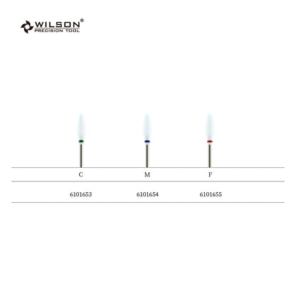 6,0 mm Flammen bit – Kreuzschliff (Weiß Keramik)