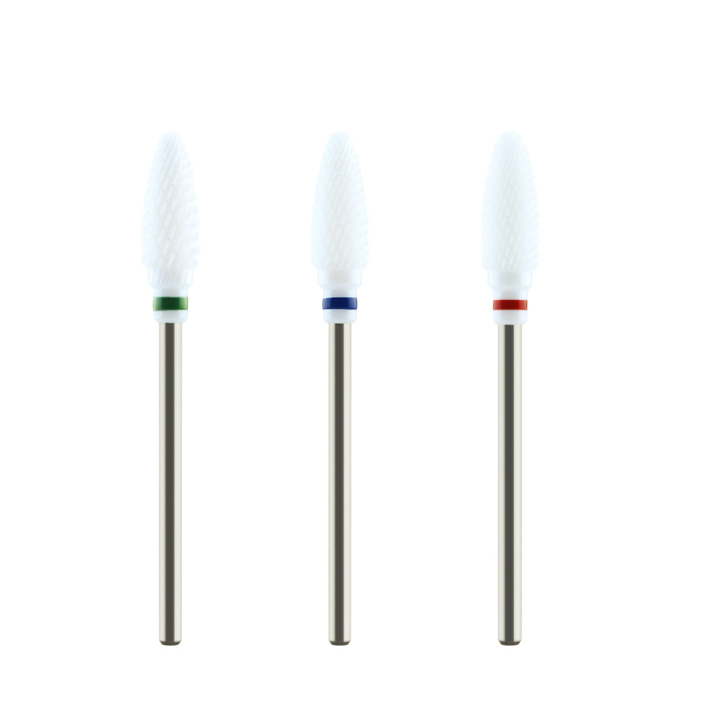 6,0 mm Flammen bit – Kreuzschliff (Weiß Keramik)