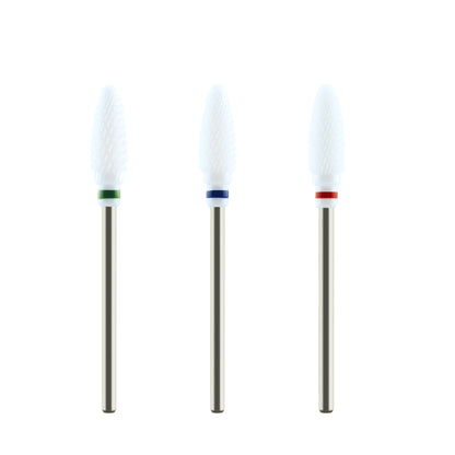 6,0 mm Flammen bit – Kreuzschliff (Weiß Keramik)