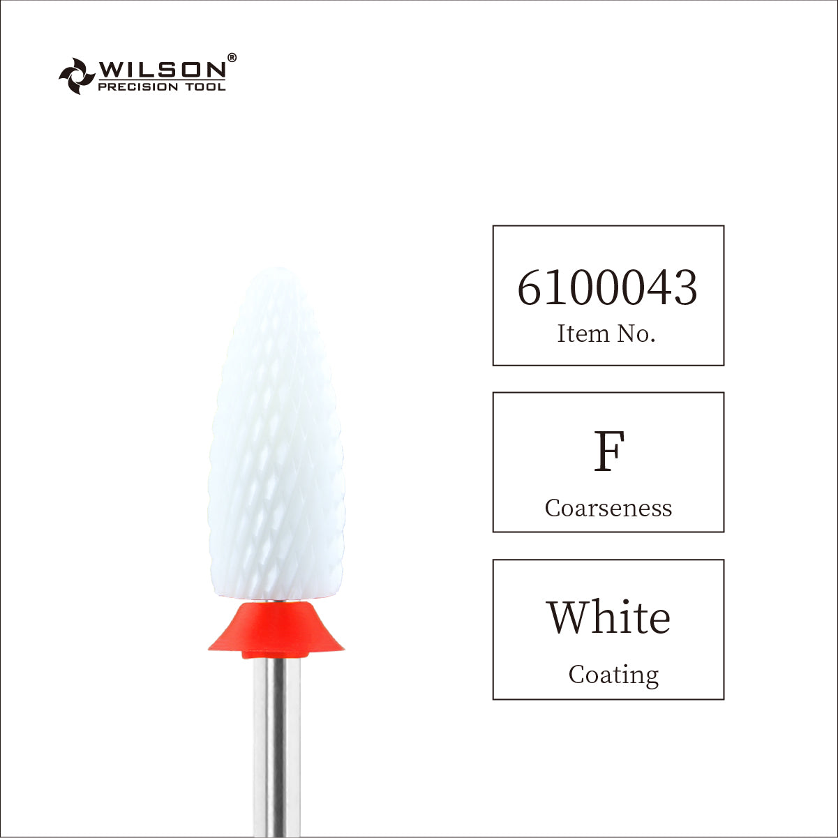 6,0 mm Flammen bit – Kreuzschliff (Weiß Keramik)