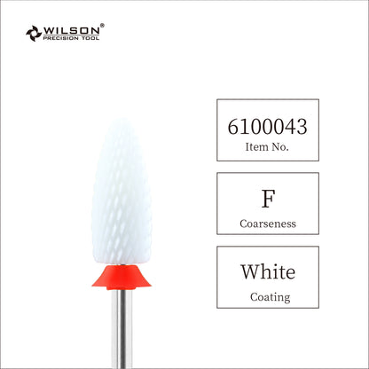 6,0 mm Flammen bit – Kreuzschliff (Weiß Keramik)