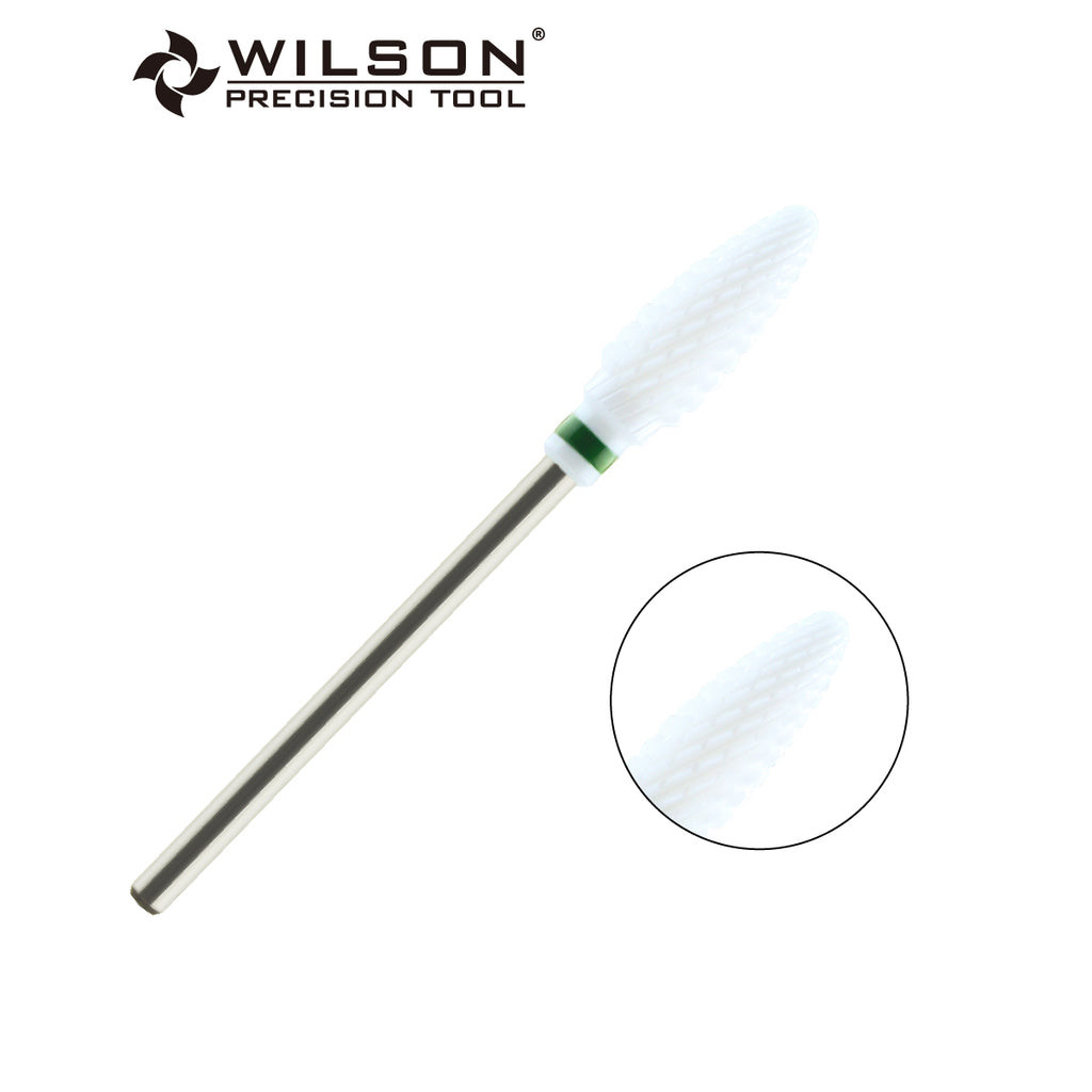 6,0 mm Flammen bit – Kreuzschliff (Weiß Keramik)