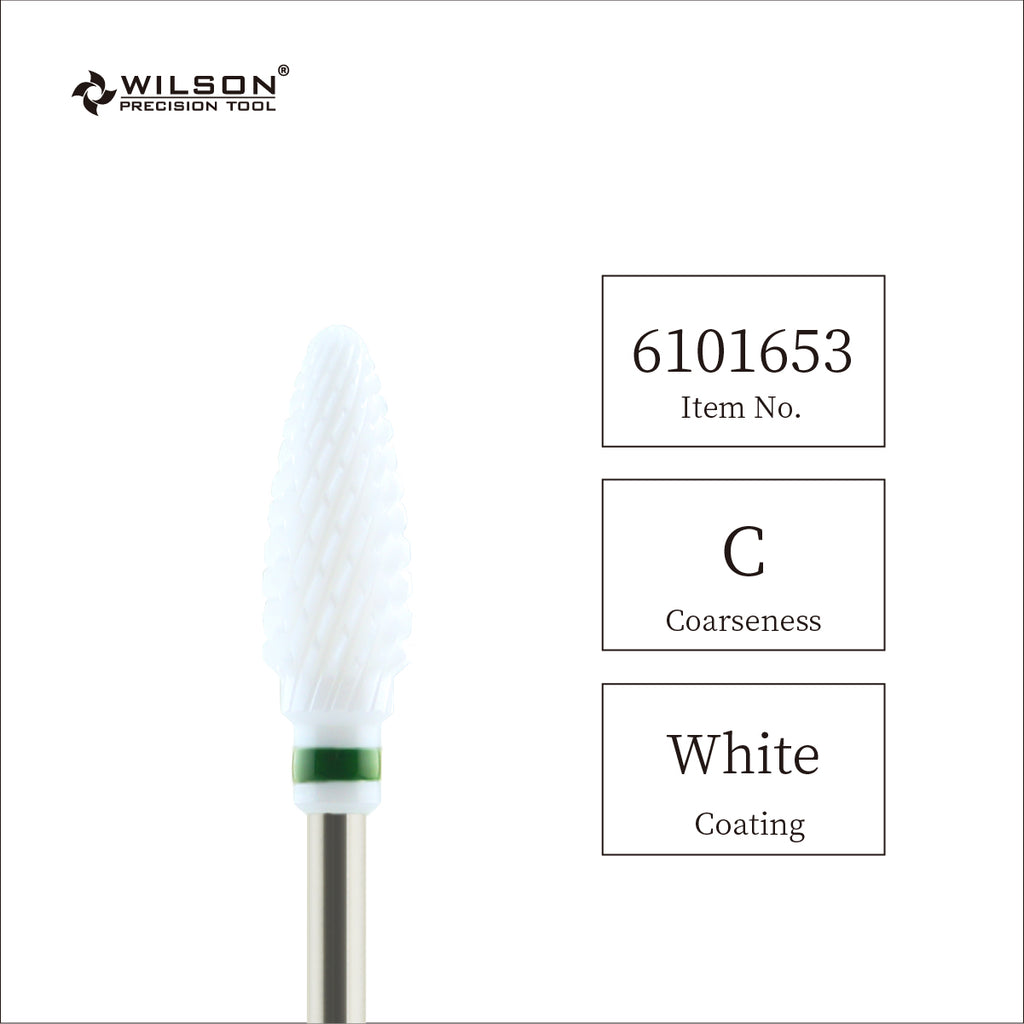 6,0 mm Flammen bit – Kreuzschliff (Weiß Keramik)