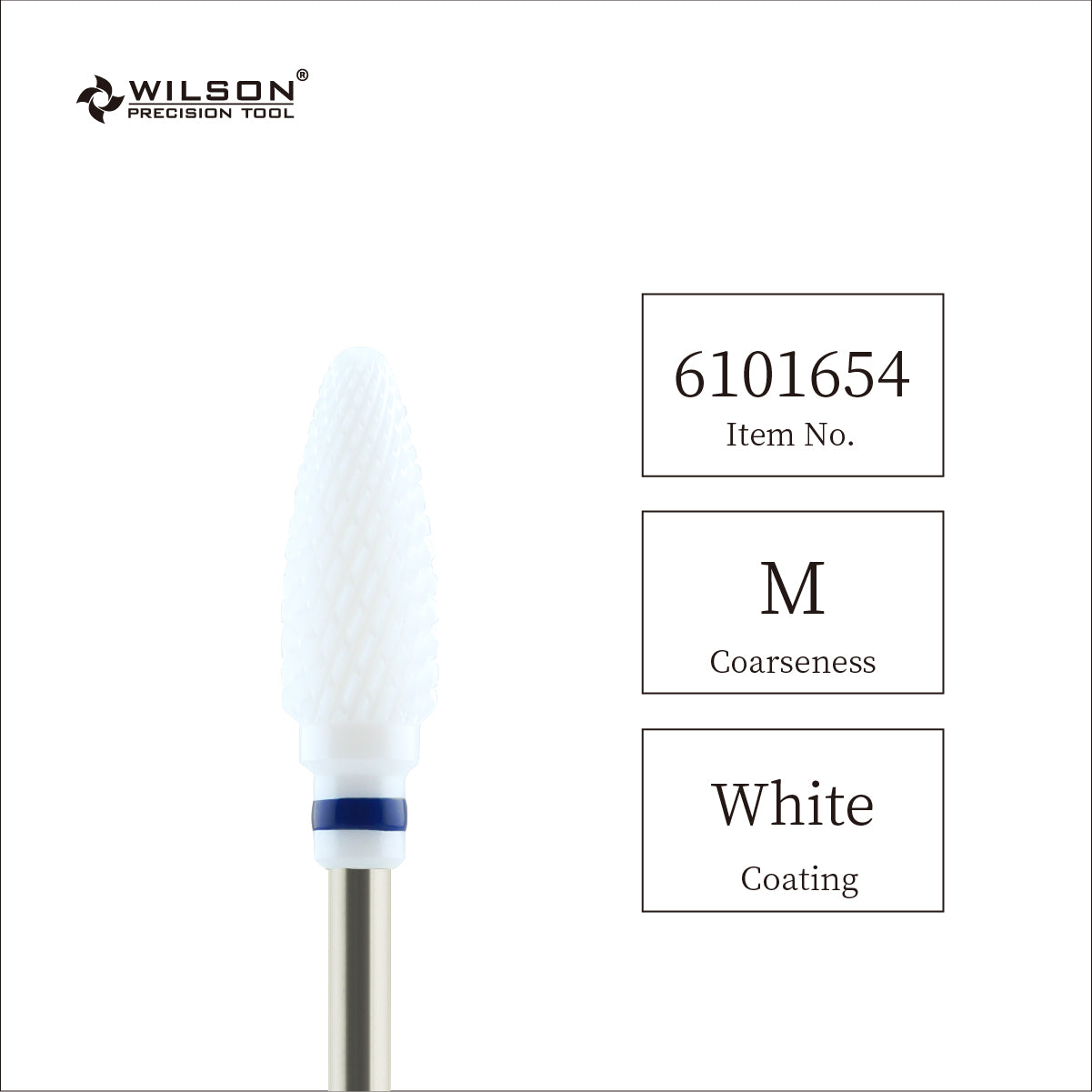 6,0 mm Flammen bit – Kreuzschliff (Weiß Keramik)