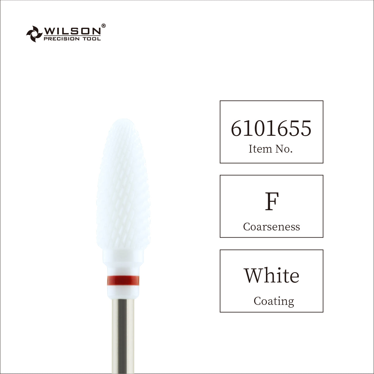 6,0 mm Flammen bit – Kreuzschliff (Weiß Keramik)