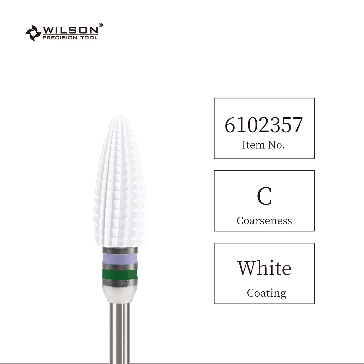 6,0 mm Flammen bit (Geradschliff) – Verbund Keramik