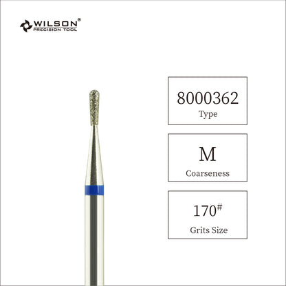1,2mm/2,3mm Bit in diamante a forma di pera