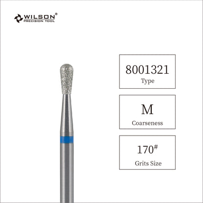 1,2mm/2,3mm Bit in diamante a forma di pera