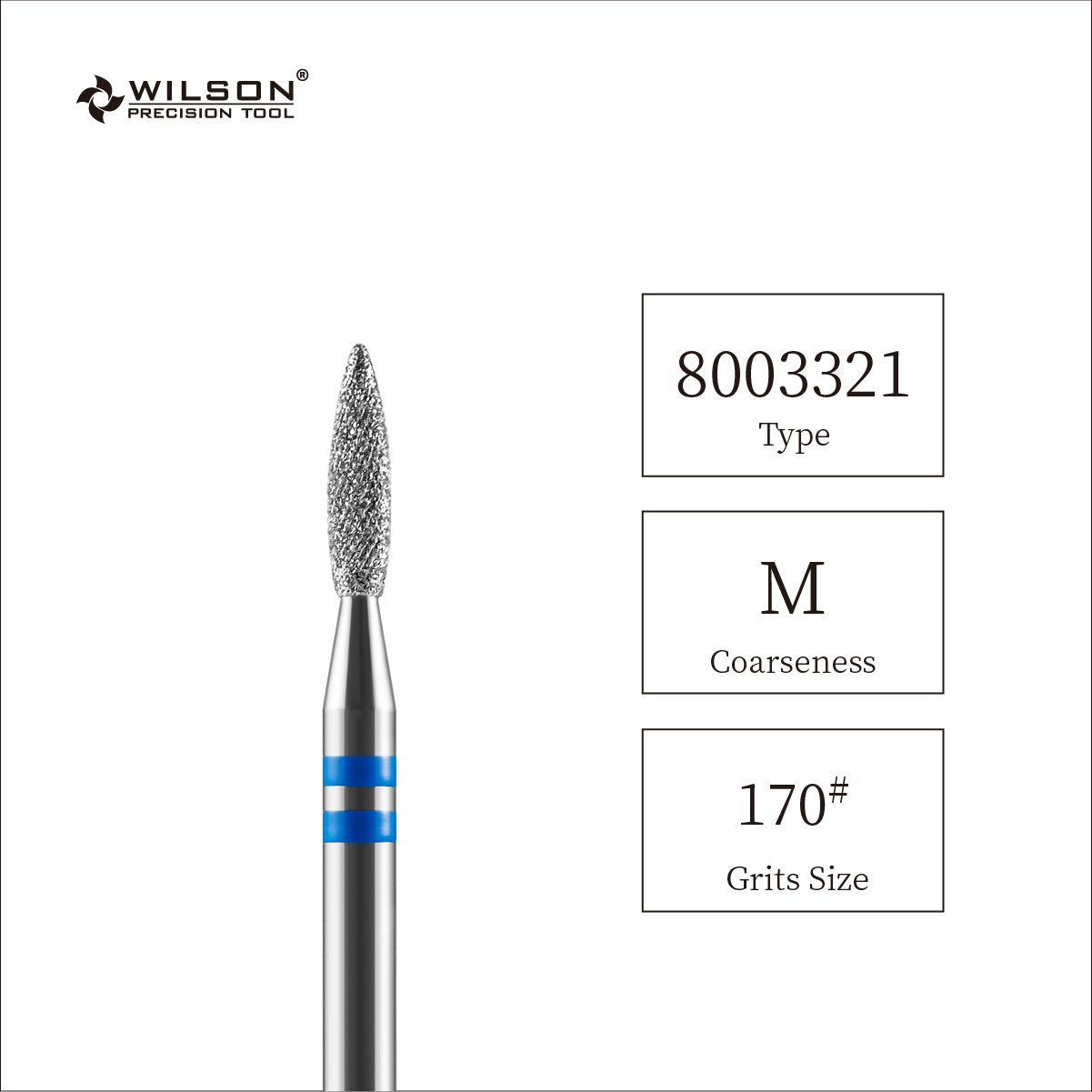 2,1 mm Flammenförmige Diamant Pro Bit