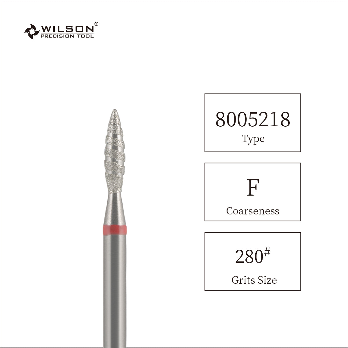 2,1 mm Flammenförmige Diamant Bit mit Kühlrippe