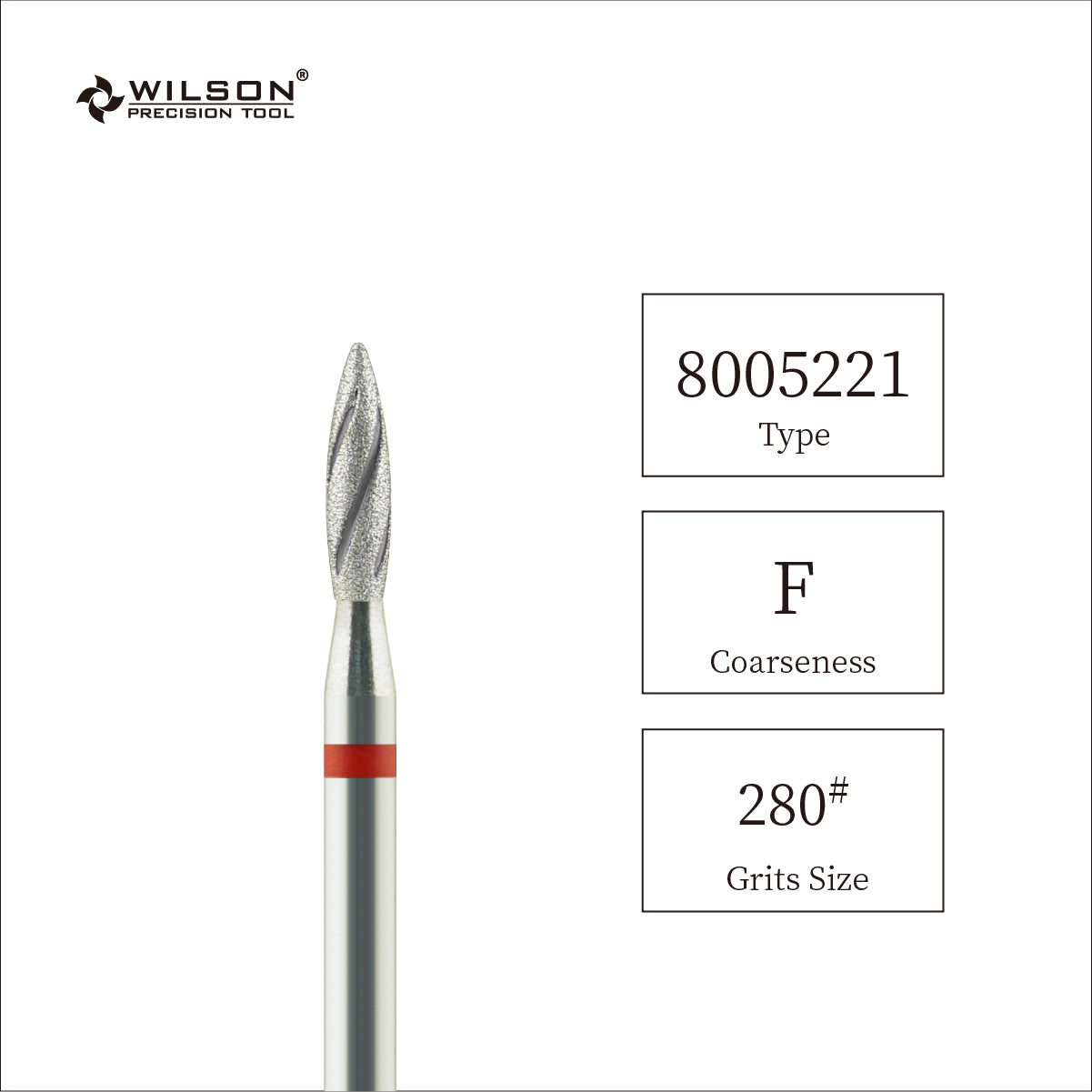 2,1 mm Flammenförmige Diamant Bit mit Kühlrippe