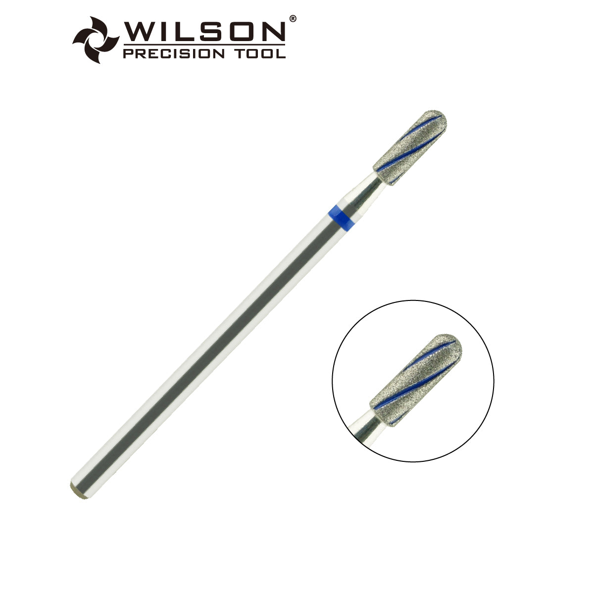 2,3 mm Abgerundete zylinderförmige Diamant Bit mit Kühlrippe