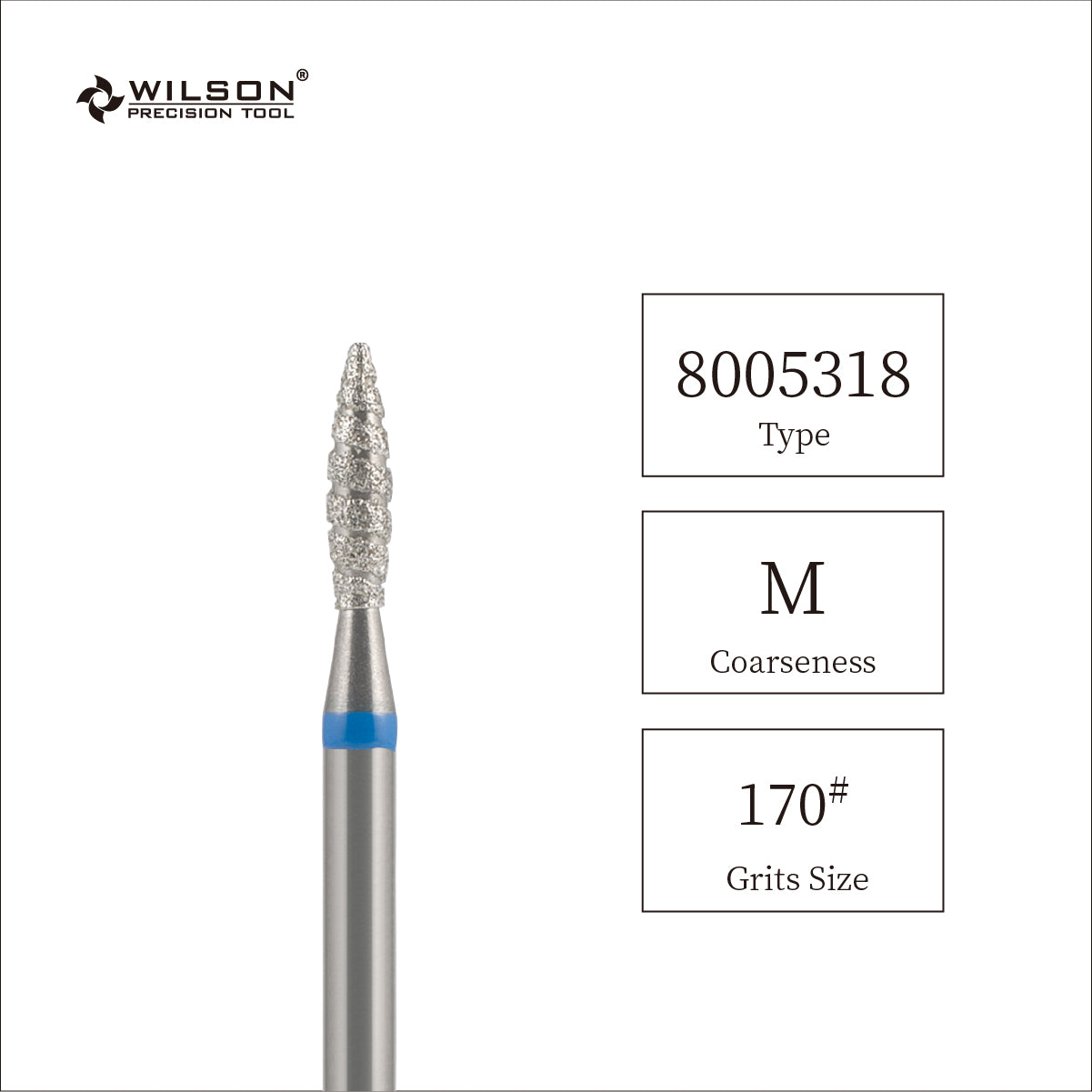 2,1 mm Flammenförmige Diamant Bit mit Kühlrippe