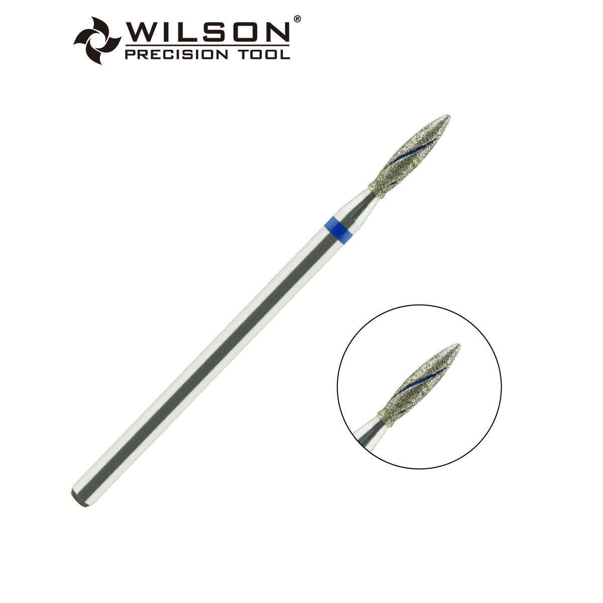 2,1 mm Flammenförmige Diamant Bit mit Kühlrippe