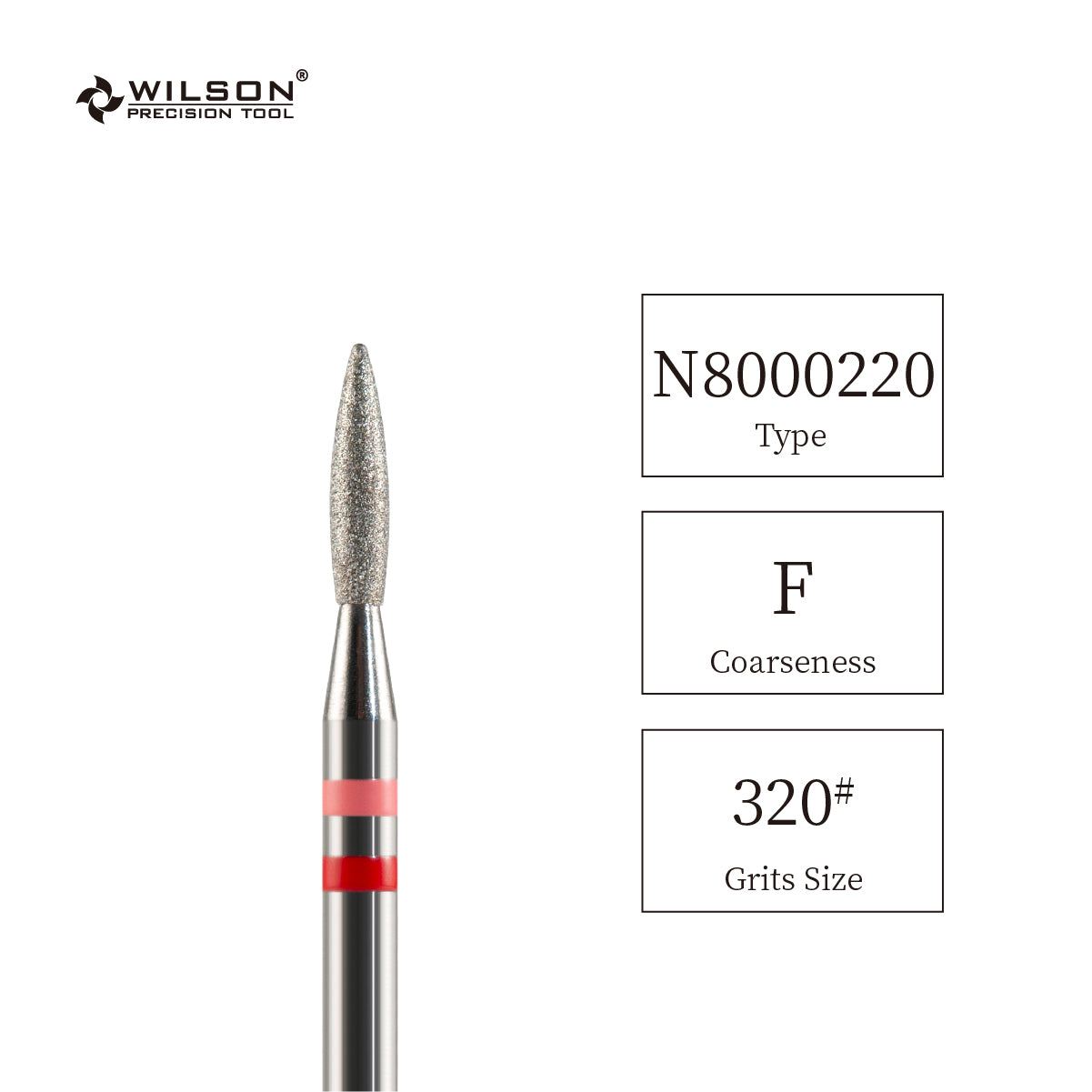 1,8 mm Flammenförmige Naturdiamant Bit