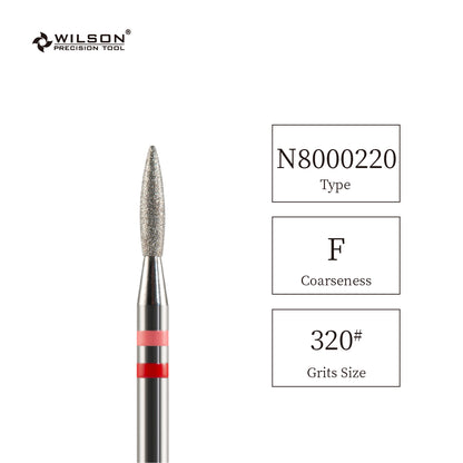1,8 mm Flammenförmige Naturdiamant Bit