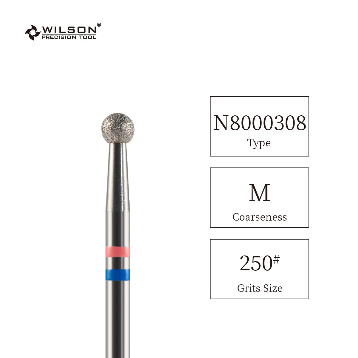 3,1 mm Kugelförmige Naturdiamant Bit