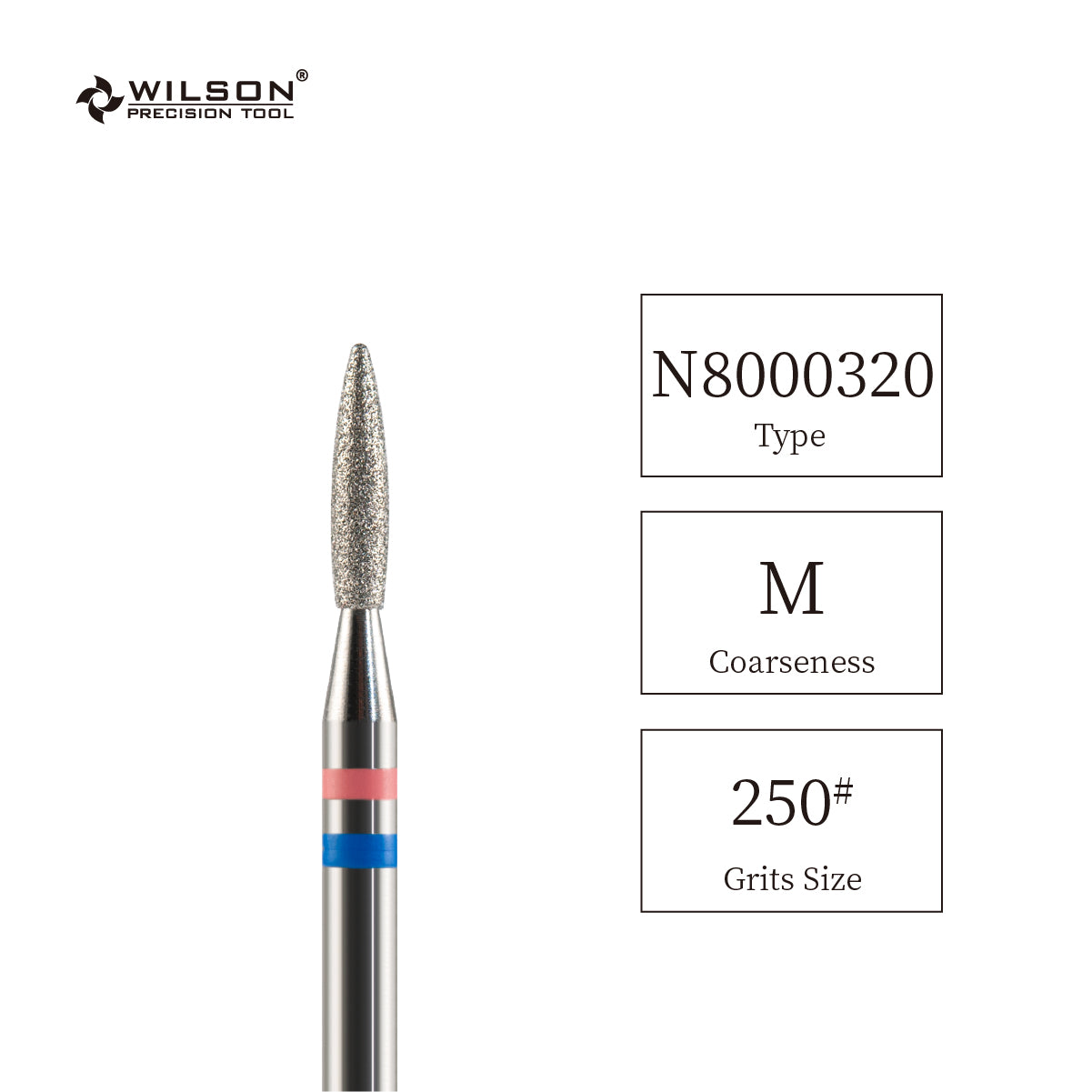 1,8 mm Flammenförmige Naturdiamant Bit