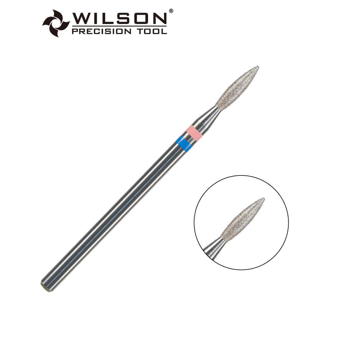 Mèche diamant naturelle en forme de flamme de 2,1 mm