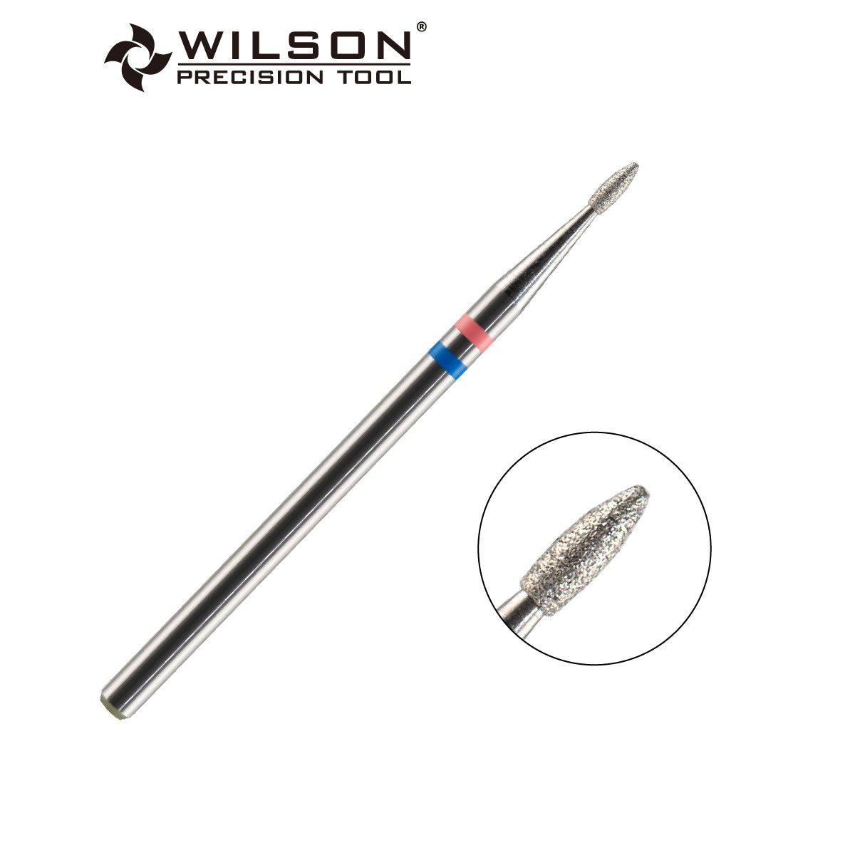 Bit a forma di fiamma in diamante naturale da 1,3 mm
